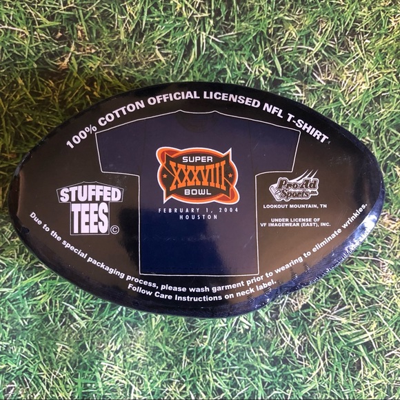 2004 Super Bowl XXXVIII Officially Licensed NFL T-Shirt Blue L - Picture 3 of 7